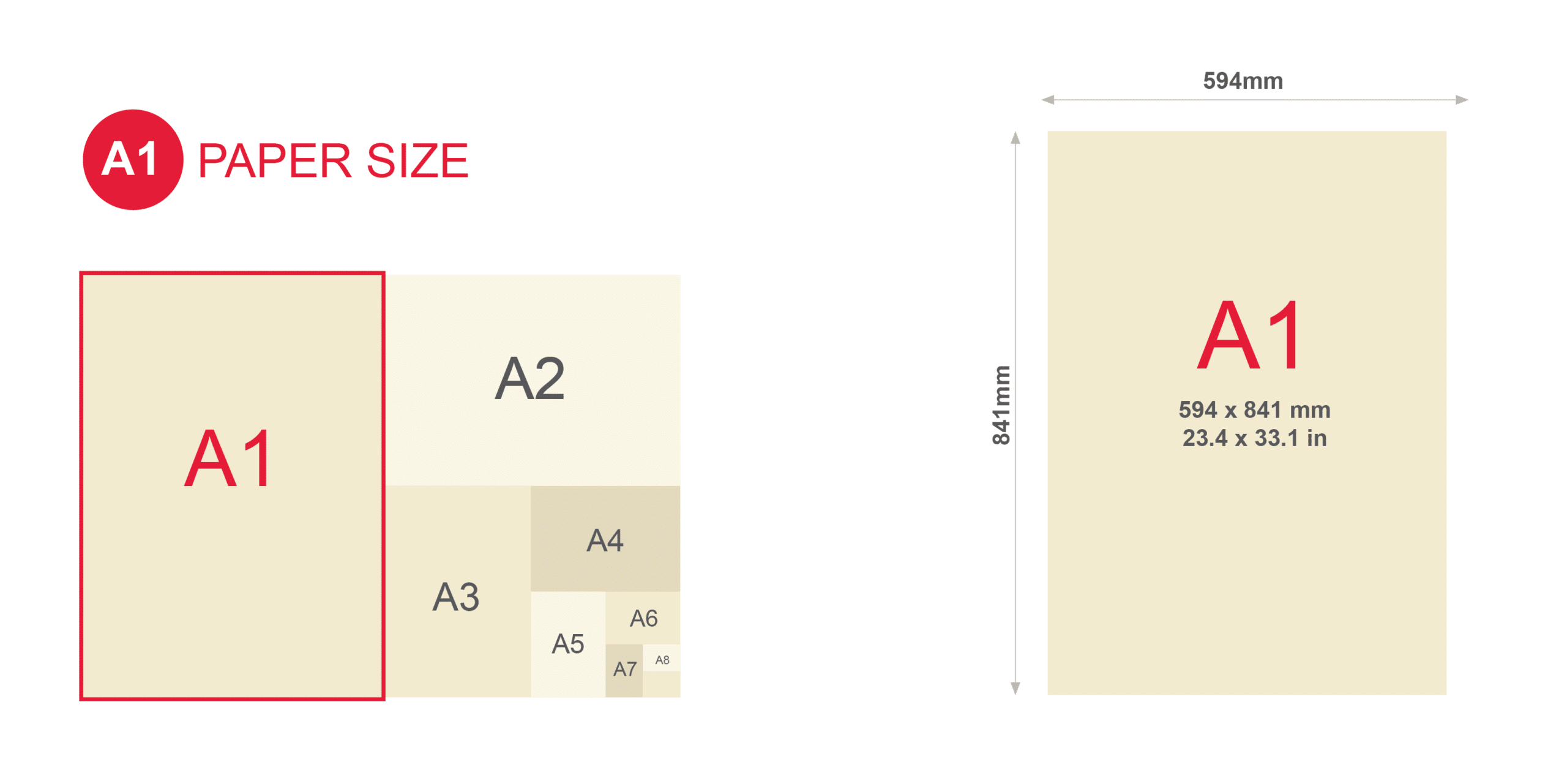 a paper sizes in cm