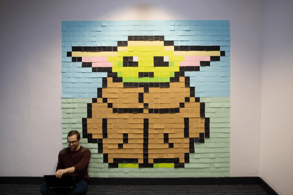 Bringing baby yoda to life: our post-it note tribute