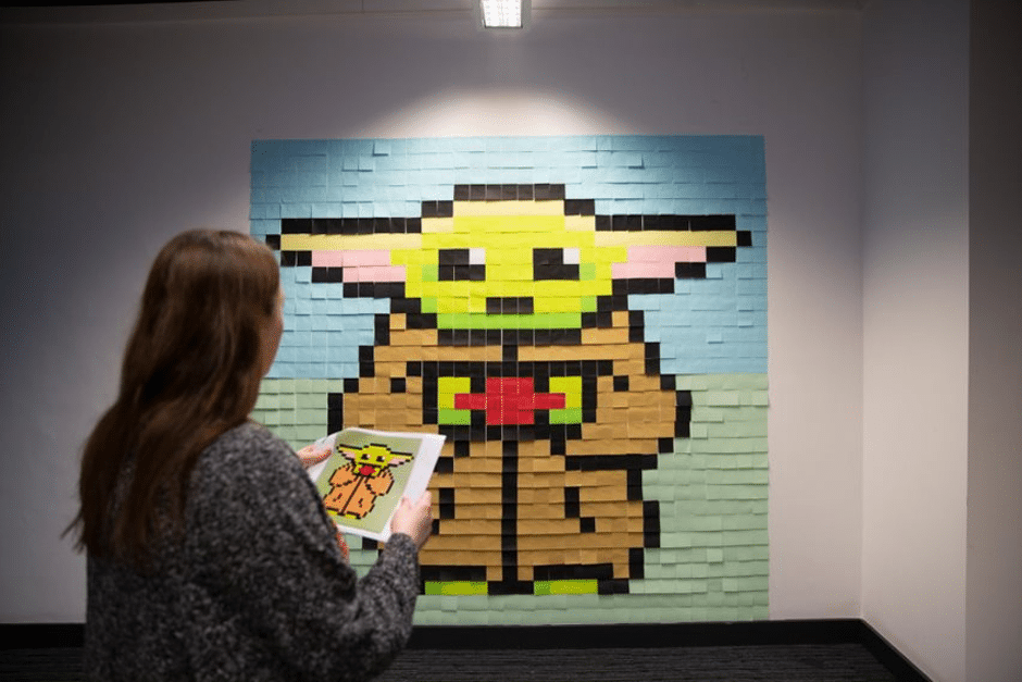 Bringing baby yoda to life: our post-it note tribute
