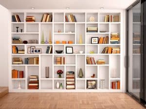 wall-to-wall storage compartments