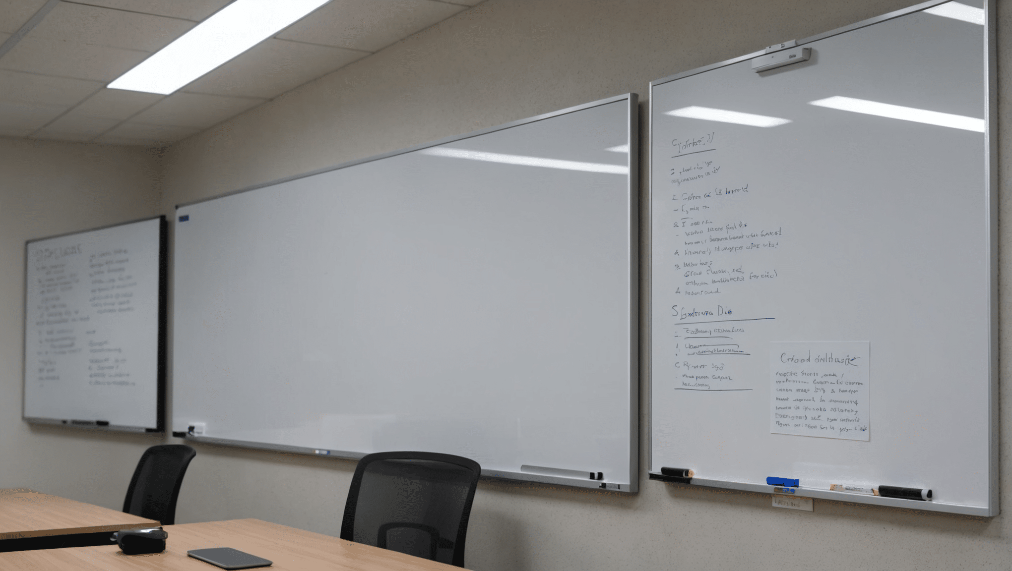 Comparing durability of melamine and ceramicsteel whiteboards.