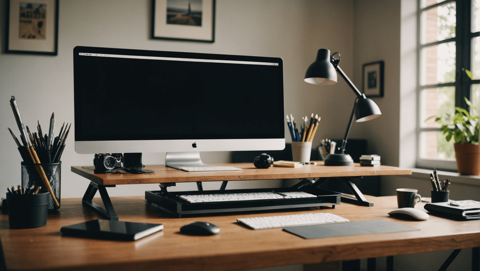 DIY conversion of home office to standing desk