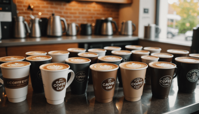 Barista serving diversified caffeinated coffee in cozy café