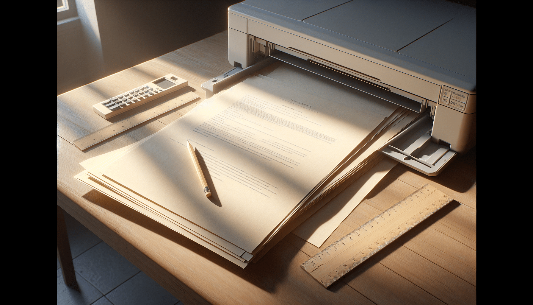 Vergleich von Foolscap und A4-Papier auf einem Holztisch