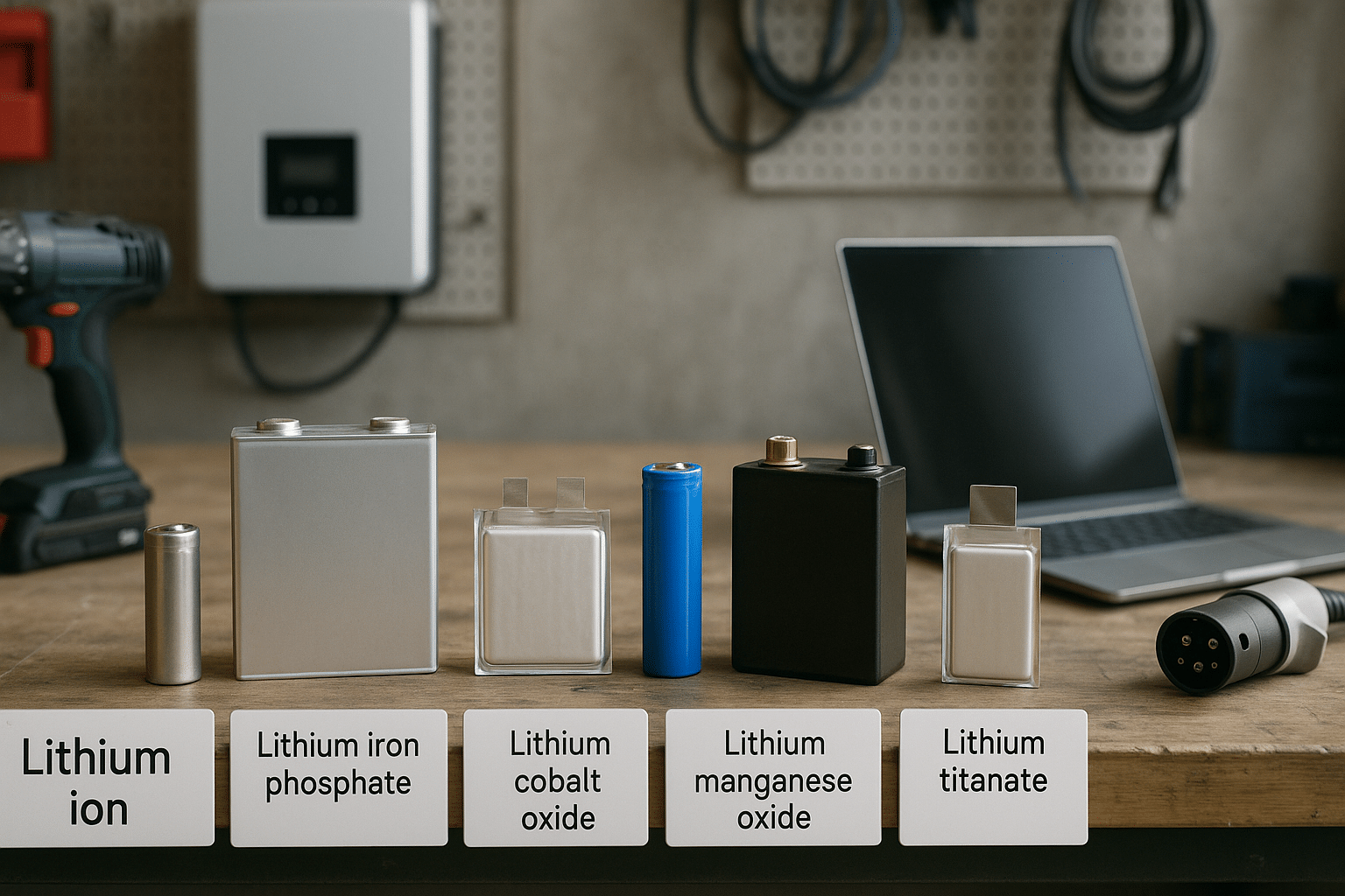 Six types of lithium batteries with relevant devices