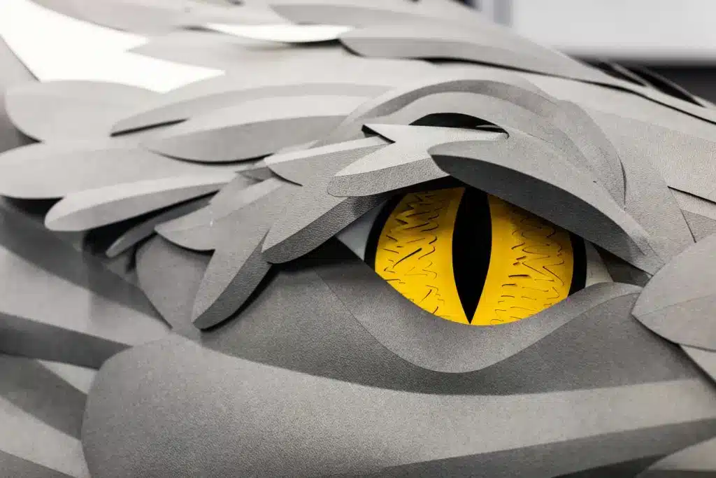 Making a Paper Office Dragon Paper Dragon eye 1024x683