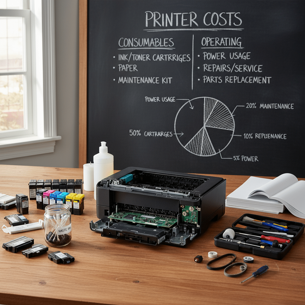 Inkjet vs Laser: Understanding Cost Per Page for UK Offices Printer costs breakdown including cartridges and maintenance details