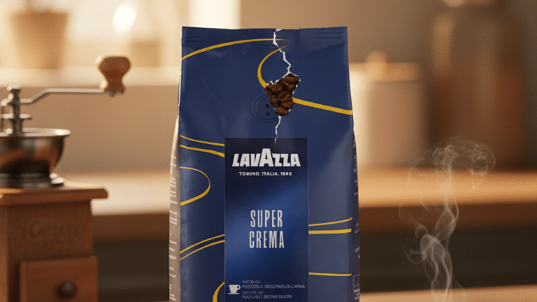 Review: Lavazza Espresso Super Crema Coffee Beans 1kg Product lifestyle image