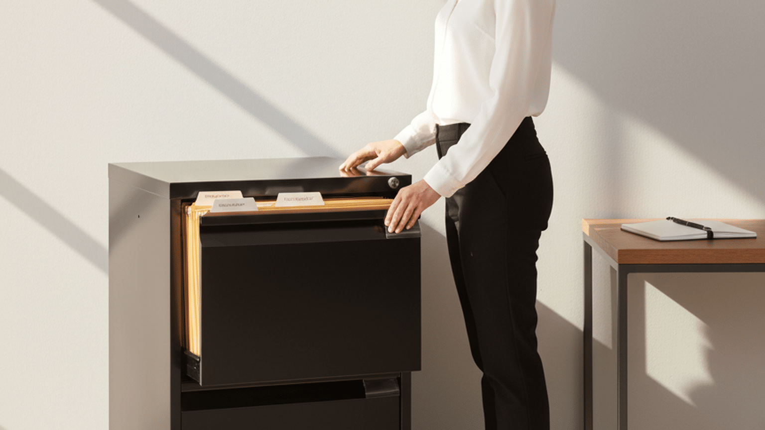 Review: Bisley BS Steel Filing Cabinet 2 Drawers Lockable Product lifestyle image
