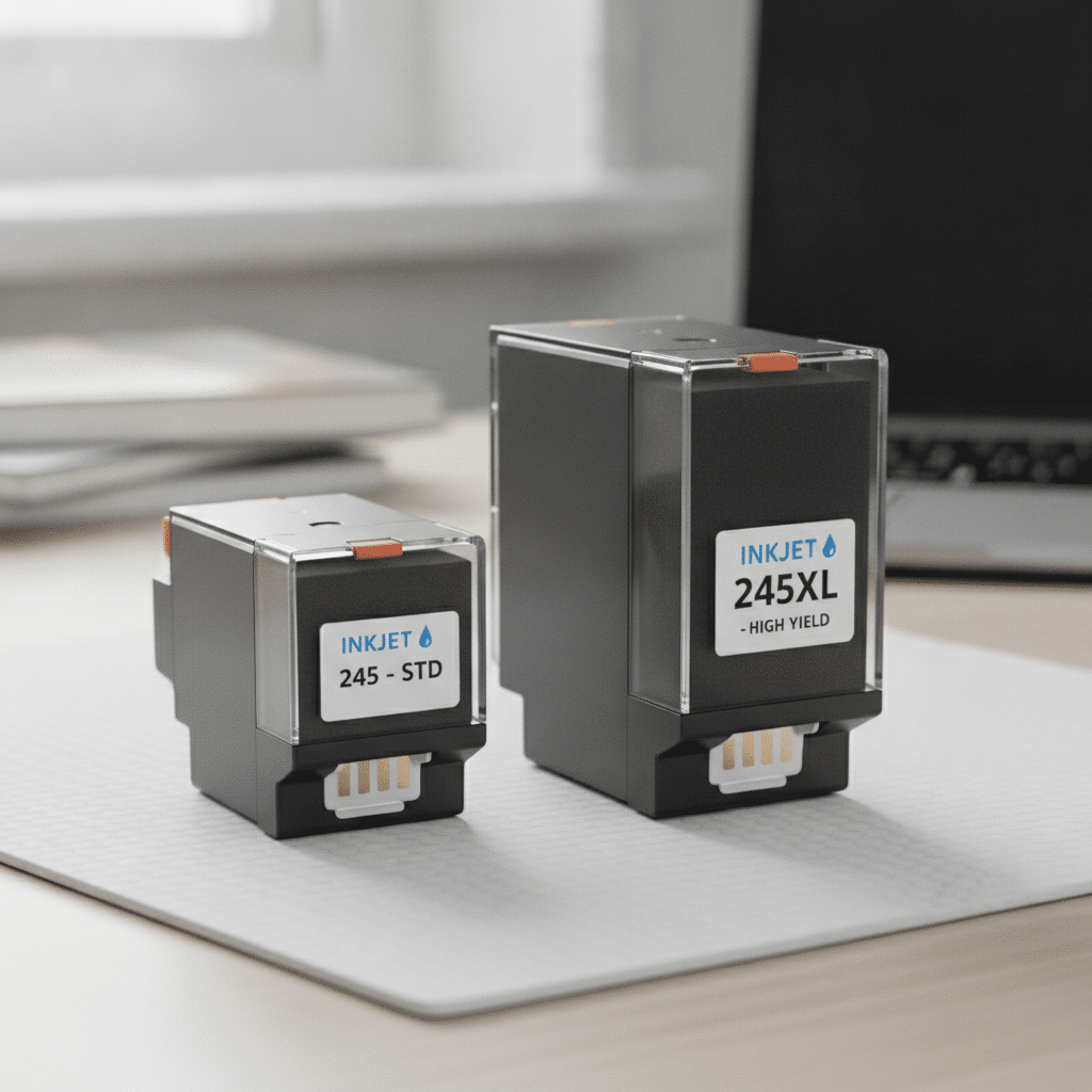 Standard versus XL ink cartridges sidebyside comparison Image