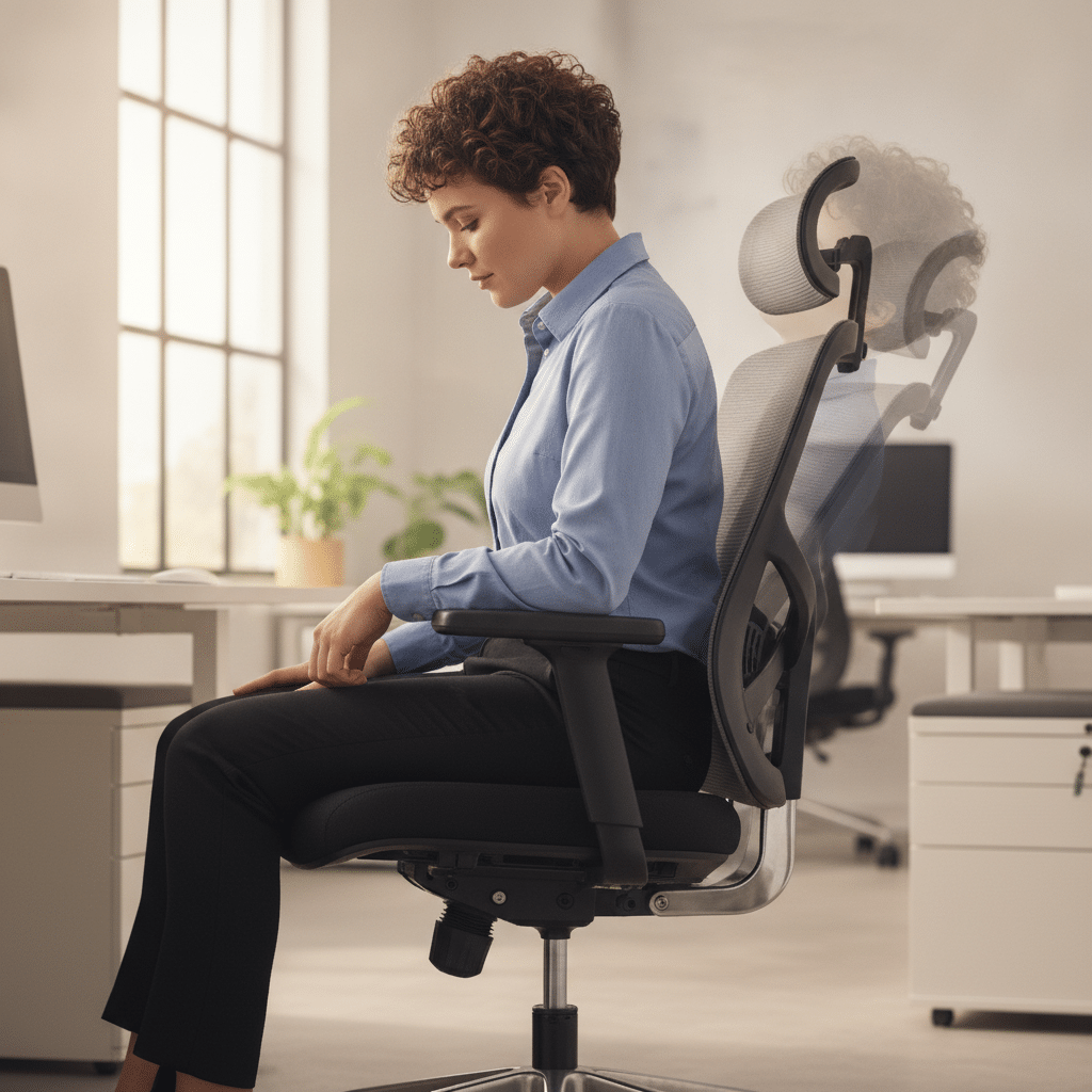 Step-by-Step Guide to Adjusting Your Office Chair for Maximum Comfort Office worker adjusting chair for better ergonomic support