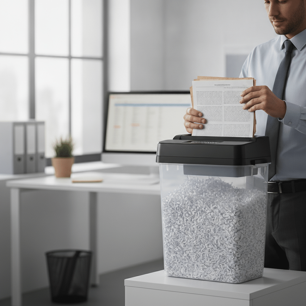 Securely shred confidential documents to protect sensitive information